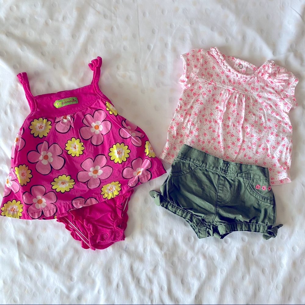 Carter’s Girls 3 Month Outfit Bundle of 2